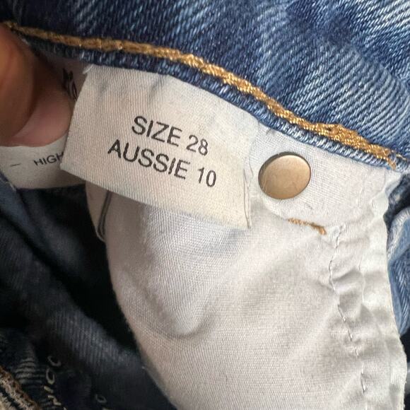 Rolla’s Dusters High Rise Slim Distressed Denim Blue Jeans Size 28 - Picture 11 of 11